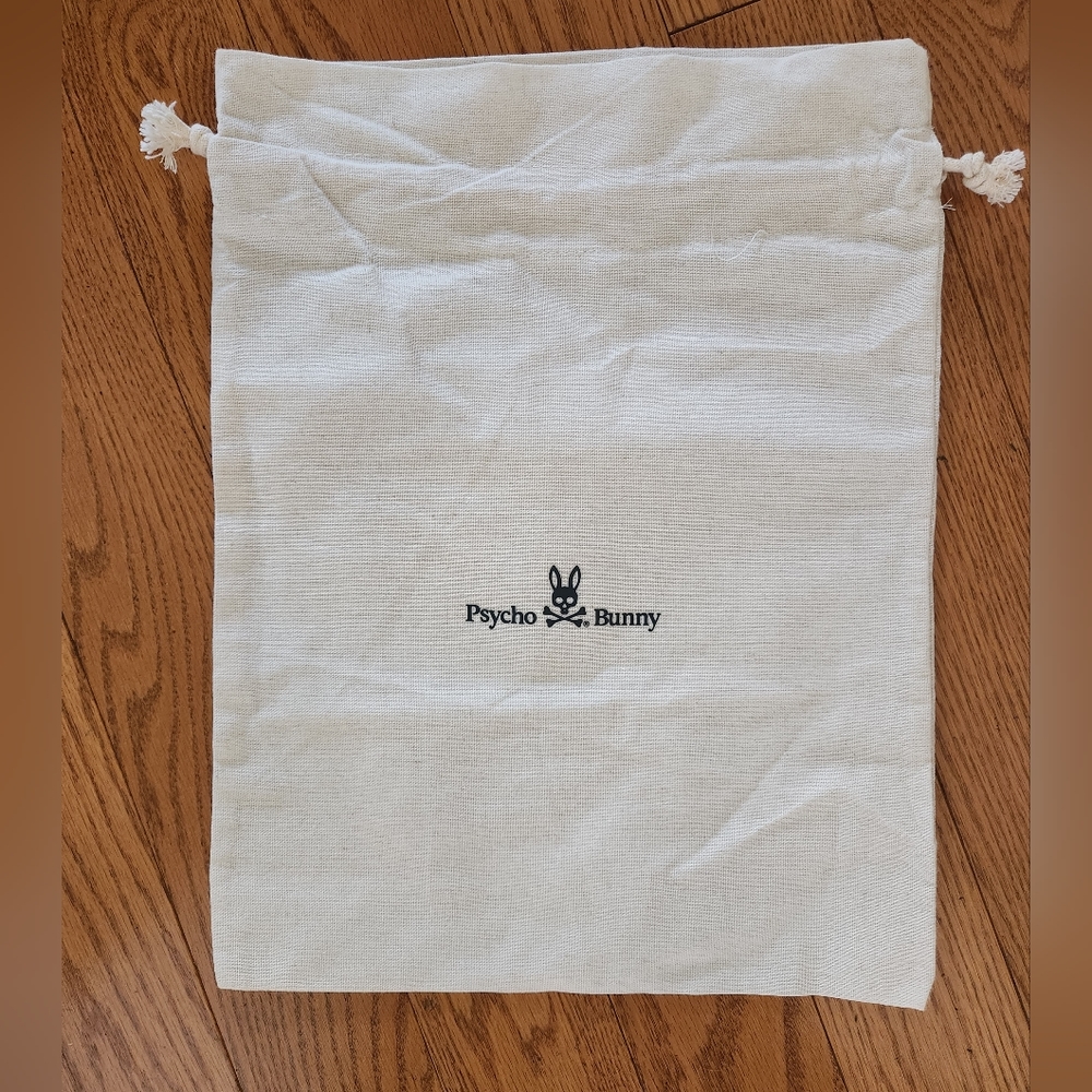 PSYCHO BUNNY Drawstring Canvas Bag Unlined NWOT